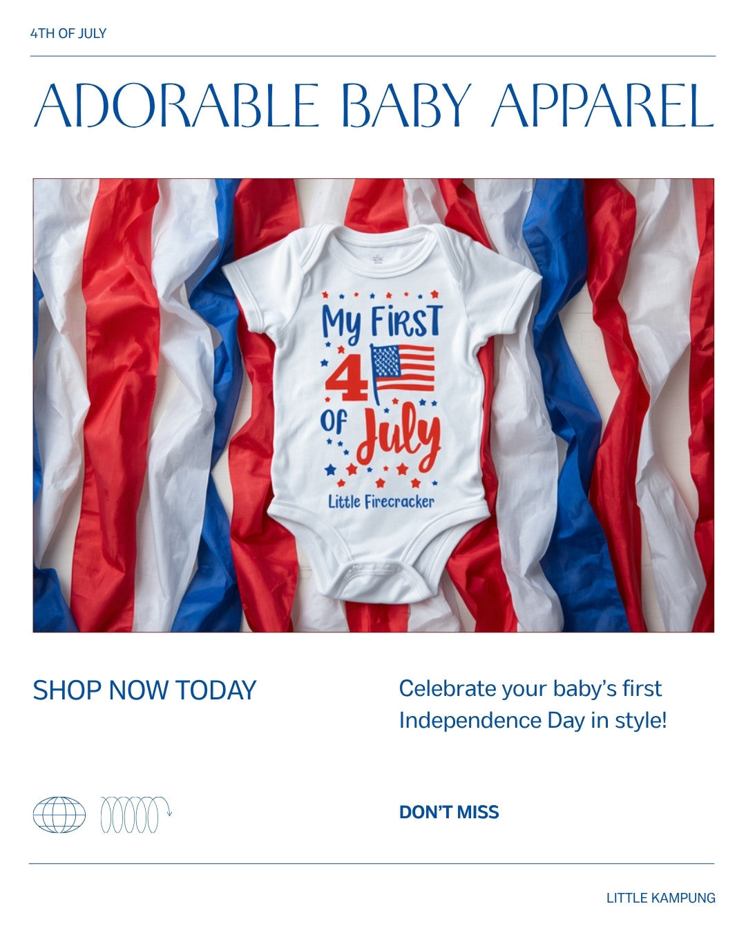 4th July Baby Onesie 4
