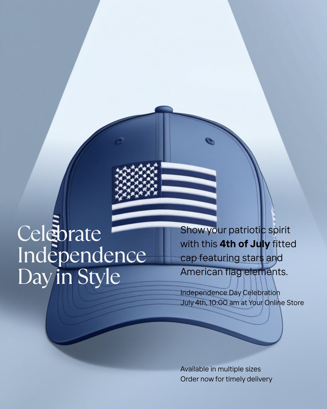 4th July Blue Cap View 3
